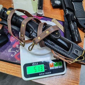 ปลอกมีดหนังสั่งทำพิเศษพร้อมสายสะพายไหล่สำหรับตั้งแคมป์ ใบมีดทางยุทธวิธี ใช้งานกลางแจ้ง - Product Image 3