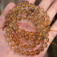 Bracelet extensible en pierre brute de citrine jaune naturelle haute clarté, Feng Shui, pour femmes et hommes, bijou porte-bonheur et de prospérité, cadeau