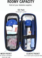 Étui de transport isotherme pour insuline EVA avec affichage de la température, design portable, fermeture éclair et pochette de glace pour insuline