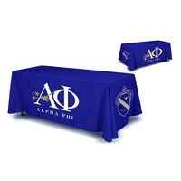 Nappe de table en tissu extensible avec fermeture éclair pour sublimation de salon de table de 6 pieds Nappe de table avec logo personnalisé