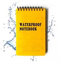 ODM D'OEM Adapté Aux Besoins Du Client Imperméable Déposé Carnet de Notes A6 A7 PVC PP Couvercle En Plastique Transparent Pierre Papier Bloc-Notes Avec Logo Imprimé