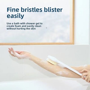 Cepillo de baño exfoliante con mango largo para masaje, cepillo de baño de cerdas suaves, cepillo grande para frotar la espalda y limpiar. - Product Image 3