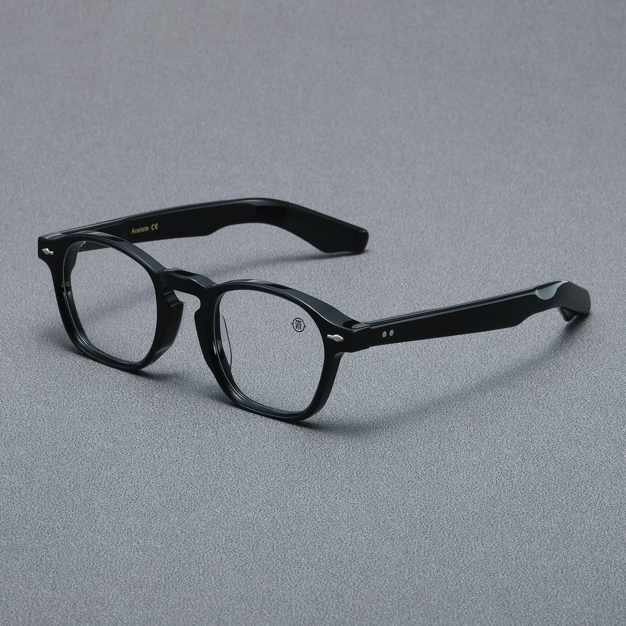 クラシックブラックラージフレームファッショナブルな高品質アセテートチタン眼鏡フレームユニセックス光学眼鏡フレーム