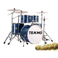 Sendi Professional 5-Piece Entry Level Jazz Drum Set with Bass Drum for Adults Children Beginner Acoustic Maple Drum Instrument