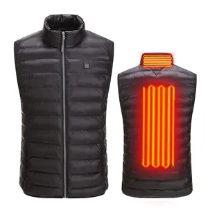 Produttore professionale black smart battery 5V gilet giacca invernale calda per uomo gilet invernale giacca riscaldata da caccia all'aperto