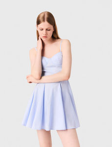 MINI Vestido ligero y transpirable para mujer estilo informal Halter Resort en malva - Product Image 2