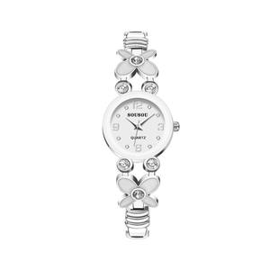 Montre élégante pour femme en cristal coloré, style bracelet, petit cadran, montre à quartz - Product Image 4