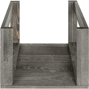 Vintage Grey Wood Vinyl Record Storage Crate