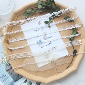 INS Offre Spéciale Niche Rose Dentelle Papillon Perle Bracelet Forêt Super Fée Collier Clavicule pour Femmes - Product Image 4