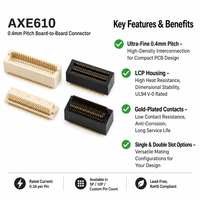 Connecteur BTB (Board-to-Board) en cuivre à pas de 0,4 mm, série AXE, 10-64 broches, mâle/femelle, pour A4S, profil bas de 0,8 mm
