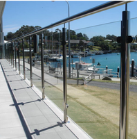 Pont de toit en plexiglas systèmes de main courante pliants balcon en acier inoxydable Balustrade en verre sans cadre poteau en acier inoxydable