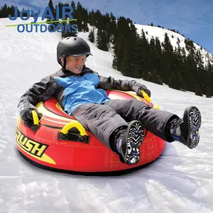 Trineo de nieve inflable con logotipo personalizado para adultos y niños, juego deportivo de invierno, con asas, tubo de nieve inflable