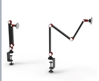 360 °   Support de téléphone rotatif à bras long, support de tablette à pince spirale pour bureau, chevet, diffusion en direct