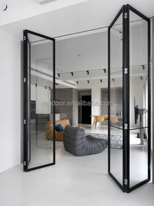 AOSTTER <span class=keywords><strong>Porta</strong></span> Pieghevole in Alluminio su Misura Colore RAL Personalizzato con Finitura Nera Opaca e Serratura di Sicurezza per Architetti - Product Image 2