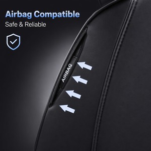Housses de siège auto en cuir PU respirant de luxe, ensemble complet pour toutes les saisons, compatibles airbag, antidérapantes, ensemble de coussins de siège auto - Product Image 3