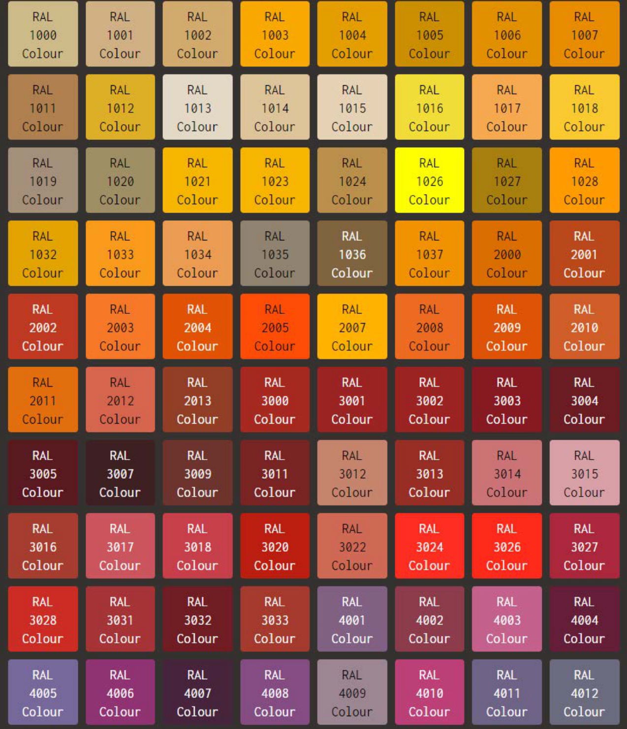 Hundreds of color can be customized just for you.