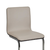Meubles de maison chaise de salle à manger en tissu PU bon marché design simple chaise de salle à manger blanc crème vente en gros