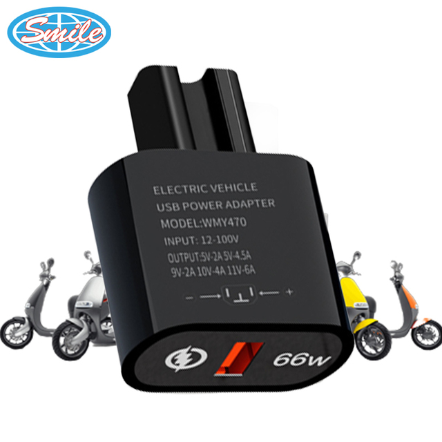 Universal Car Charger for Phone Quick Charge 2.1A 80V  Electric Vehicle Fast Charging in Car 2 Port USB