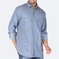 Chemise de sécurité FR à manches longues OEM NFPA2112, résistante aux flammes, antistatique, résistante aux hautes températures, vêtements de travail