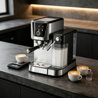 Anbolife - Cafetera Portátil Compacta de Acero Inoxidable, Cafetera Espresso Fría, 20 Bares, Tanque de Leche, OEM, ODM