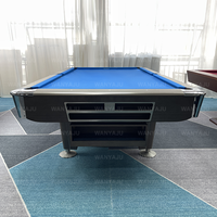 Table de billard d'intérieur en bois massif de 9 pieds avec fonction de divertissement sportif pour les clubs de bar américains Piscine à neuf balles