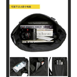 Sac à dos à enroulement personnalisé de haute qualité pour hommes, en polyester imperméable, pour la randonnée et les loisirs, sac à roulettes pour ordinateur portable, sac à dos multifonctionnel - Product Image 6