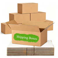 Cajas de Cartón Corrugado de Doble Pared Personalizadas, Cajas de Almacenamiento Resistentes de Color Marrón para Mudanza, Embalaje para Envío con Logotipo