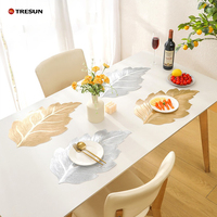Décor de table nordique classique, dessous de plat en PVC ajouré de forme carrée, antidérapant, résistant à la chaleur, écologique, dessous de plat métalliques