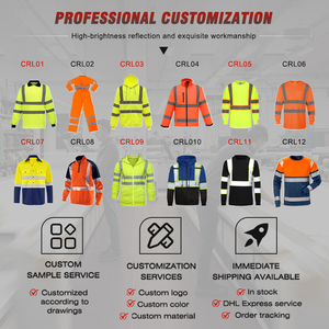 Camisetas Deportivas de Manga Larga de Alta Visibilidad para <span class=keywords><strong>Trabajo</strong></span> de Construcción, con Bolsillo Frontal, al por Mayor - Product Image 4
