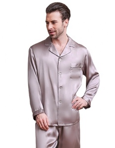 Ensemble <span class=keywords><strong>de</strong></span> pyjama en soie véritable pour hommes le plus populaire avec boîte-cadeau - Product Image 1