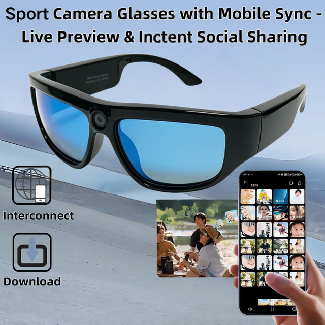 4K Camera Sunglasses 1080P Video Recorder WiFi APP Real Time Live View Outdoor Sports Mini Hidden MicroSD 120 Wide Angle