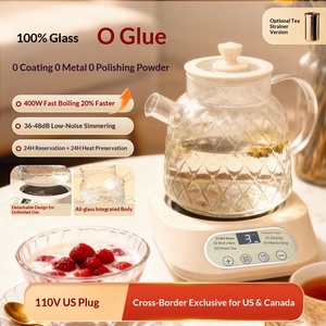 Bouilloire Santé en Verre Borosilicate Haute Qualité 400W 110V Norme US, Théière Thermostatique Monobloc, Exportation de Thé aux Fleurs de Taïwan - Product Image 2