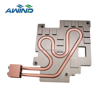 Plaques froides en aluminium pour serveur IA avec tuyauterie en cuivre, dissipateur thermique à refroidissement liquide perforé, dissipateur à ailettes refroidi par eau pour centre de données