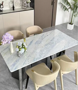 לוחות שיש קריסטל כחול טבעי מברזיל, שקופים למחצה, לקירות, עיצוב הבית, משטחי מטבח, משטחי אמבטיה ורקע - Product Image 6