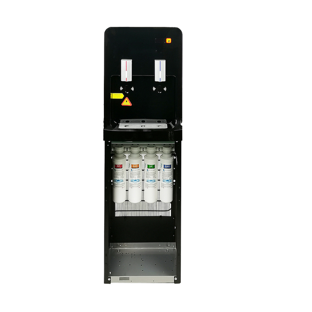 Electric Freestanding Water Dispenser Stainless Steel with Plastic Housing Cold Hot Water for Hotels Households Outdoor Use