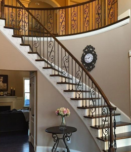 Barandilla MS Nuevo estilo mejor precio barandilla de Diseño de escaleras de cercado de hierro forjado usada - Product Image 6