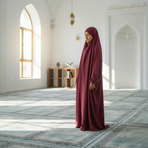 Abaya de Prière Musulmane Respirante en Polyester Pour Enfants - Product Image 3