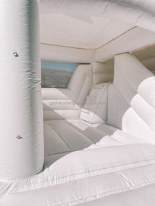 Ngoài trời PVC Trắng bouncy lâu đài 15x15ft <span class=keywords><strong>Inflatable</strong></span> đám cưới bị trả lại nhà nhảy lâu đài Combo trượt với bóng Pit Hồ bơi cho Đảng - Product Image 5