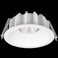 Grand bol en dôme blanc sable en Aluminium moulé sous pression, antireflet profond fixe IP44 faible UGR encastré 9W COB LED Spot lumineux