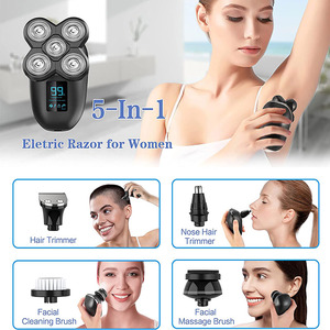 Rasoirs électriques pour femmes, tondeuse Rechargeable avec tête détachable pour jambes, <span class=keywords><strong>Bikini</strong></span>, visage, lèvres, poils, sans fil - Product Image 6