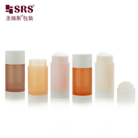D048 Contenant vide translucide en PP pour déodorant stick à torsion, de 15 ml à 90 ml, pour baume solide et parfum