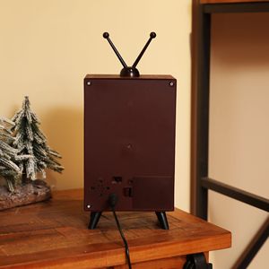 Artesanía de TV retro de nieve con luces de música artesanía de TV pequeña con luces Led lámpara de TV para decoración de Navidad - Product Image 6