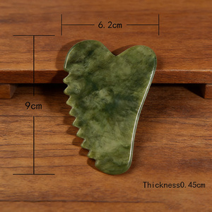 Massaggiatore in Pietra Guasha per Viso, Strumento per la Cura della Pelle con Logo Personalizzato, <span class=keywords><strong>Gua</strong></span> <span class=keywords><strong>Sha</strong></span> in <span class=keywords><strong>Giada</strong></span> con Denti - Product Image 2