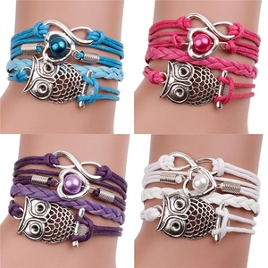European and American Fashion Owl Knitted <strong>Bracelet</strong> with <strong>Infinity</strong> N97274 - Product Image 3