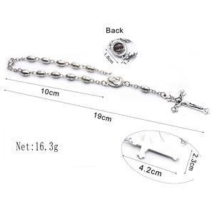 2023 Komi 5*8mm Retro Metal Cross <strong>Beads</strong> Rosary Catholicism Gift Religious Prayer <strong>Beads</strong> Rosaries <strong>Bracelt</strong> - Product Image 4