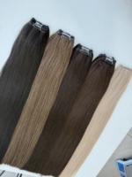 Extensions de cheveux humains de qualité professionnelle pour salon, ultra-fines, Genius Weft, extensions de cheveux humains Premium Double Drawn Genius Weft