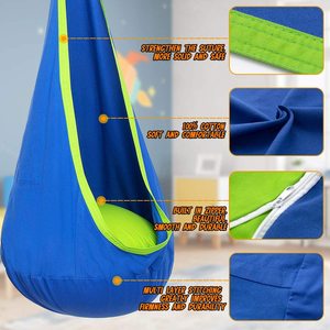 Hamaca Columpio para Niños, Interior y Exterior, Asiento Colgante Tipo Cápsula, Poliéster y Nailon Resistentes, para Camping y Senderismo - Product Image 2