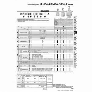 Modèle de régulateur de précision pneumatique SMC IR1000-01BG-A pièces pneumatiques - Product Image 1