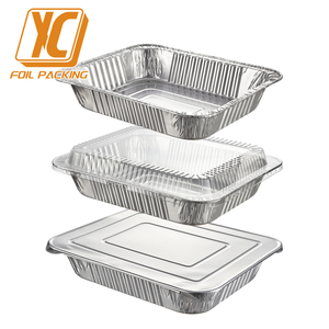 <span class=keywords><strong>Barquette</strong></span> de cuisson jetable <span class=keywords><strong>en</strong></span> <span class=keywords><strong>aluminium</strong></span> 9x13 demi-taille, rectangulaire, pour barbecue, préparation alimentaire, <span class=keywords><strong>avec</strong></span> <span class=keywords><strong>couvercle</strong></span> - Product Image 3
