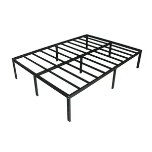 High quality home furniture iron bed frame single double queen metal bed